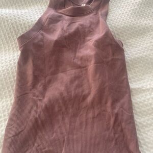 Athleta Mauve Ribbed Tank Top